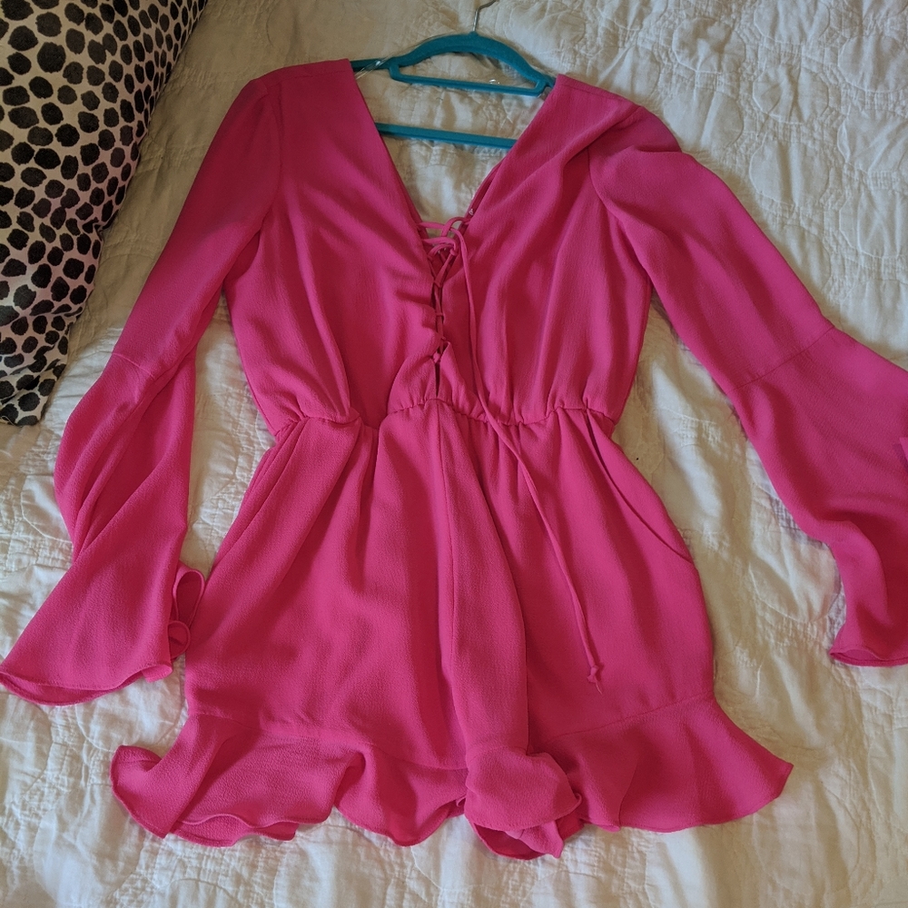 Gianni Bini Bell-Sleeve Romper